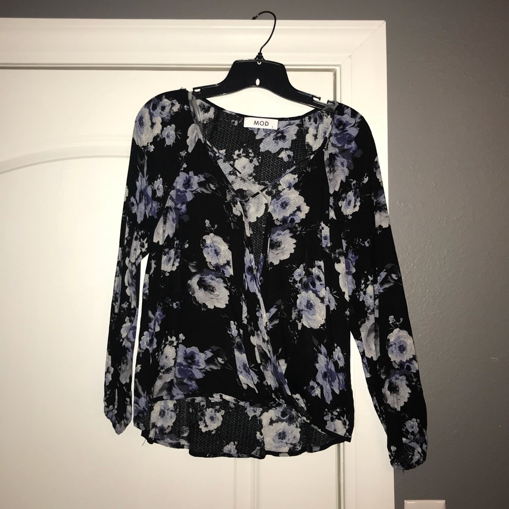 Floral Surplice Top